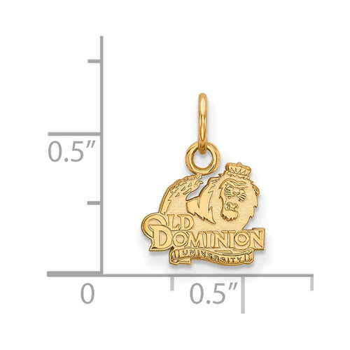 10k Gold LogoArt Old Dominion University Extra Small Pendant