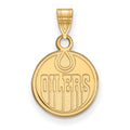 14k Gold NHL LogoArt Edmonton Oilers Small Pendant