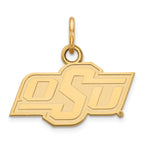 10k Gold LogoArt Oklahoma State University O-S-U Extra Small Pendant