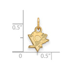 Sterling Silver Gold-plated NHL LogoArt Pittsburgh Penguins Extra Small Pendant