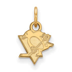 Sterling Silver Gold-plated NHL LogoArt Pittsburgh Penguins Extra Small Pendant