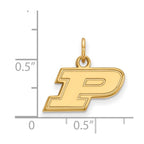 10k Gold LogoArt Purdue University Letter P Extra Small Pendant