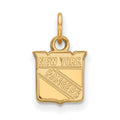 Sterling Silver Gold-plated NHL LogoArt New York Rangers Extra Small Pendant