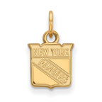 Sterling Silver Gold-plated NHL LogoArt New York Rangers Extra Small Pendant