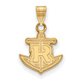 Sterling Silver Gold-plated LogoArt Rollins College Anchor Small Pendant