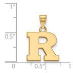 10k Gold LogoArt Rutgers University Letter R Small Pendant