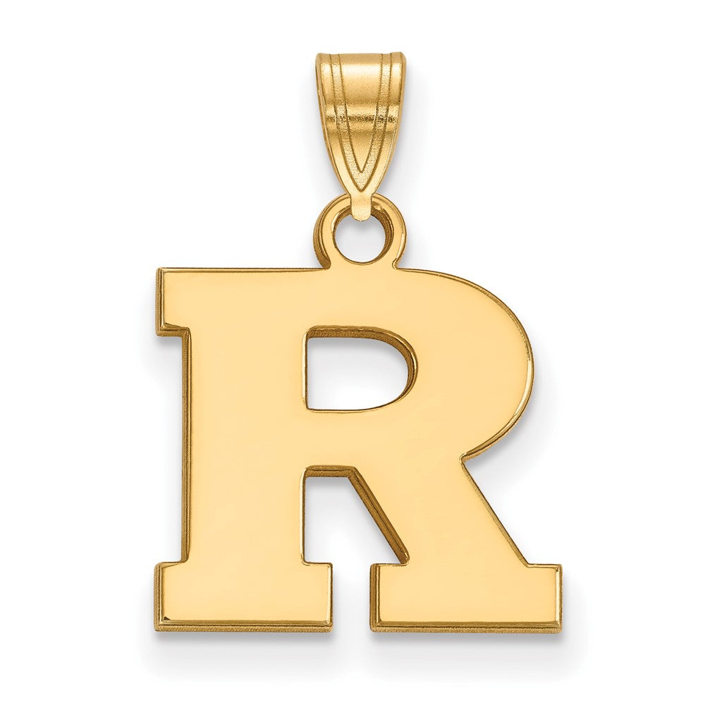 Sterling Silver Gold-plated LogoArt Rutgers University Letter R Small Pendant