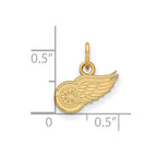 10k Gold NHL LogoArt Detroit Red Wings Extra Small Pendant