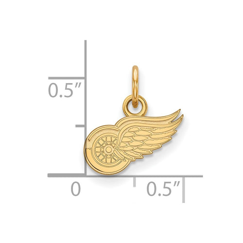 10k Gold NHL LogoArt Detroit Red Wings Extra Small Pendant