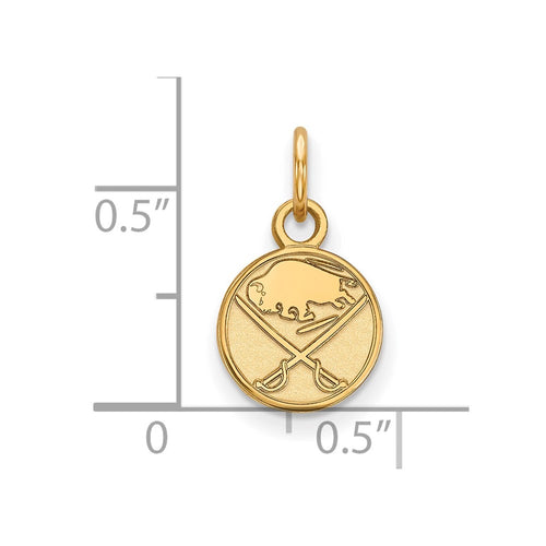10k Gold NHL LogoArt Buffalo Sabres Extra Small Pendant