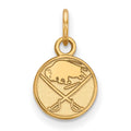 Sterling Silver Gold-plated NHL LogoArt Buffalo Sabres Extra Small Pendant