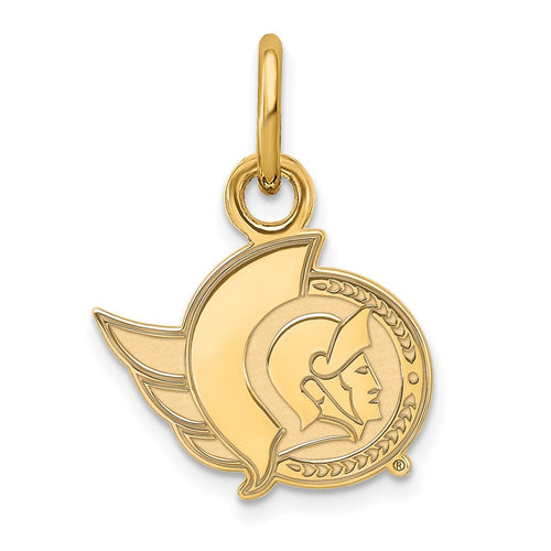10k Gold NHL LogoArt Ottawa Senators Extra Small Pendant