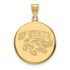 10k Gold LogoArt San Francisco State University Large Disc Pendant