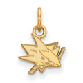 14k Gold NHL LogoArt San Jose Sharks Extra Small Pendant