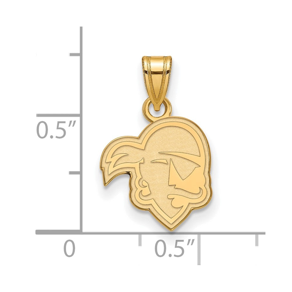 Sterling Silver Gold-plated LogoArt Seton Hall University Pirate Small Pendant