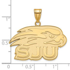 10k Gold LogoArt St Joseph's University Hawks Large Pendant