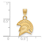 10k Gold LogoArt San Jose State University Spartan Small Pendant