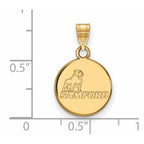 10k Gold LogoArt Samford University Small Disc Pendant