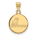 Sterling Silver Gold-plated LogoArt Samford University Small Disc Pendant