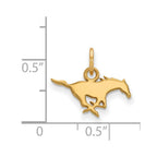 10k Gold LogoArt Southern Methodist University Mustang Extra Small Pendant