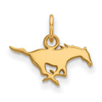 10k Gold LogoArt Southern Methodist University Mustang Extra Small Pendant