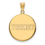 10k Gold LogoArt Transylvania University Large Disc Pendant