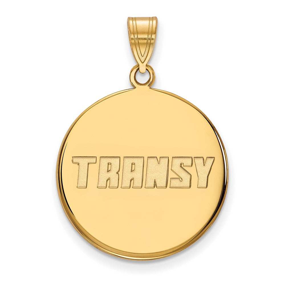 10k Gold LogoArt Transylvania University Large Disc Pendant