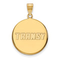 Sterling Silver Gold-plated LogoArt Transylvania University Large Disc Pendant