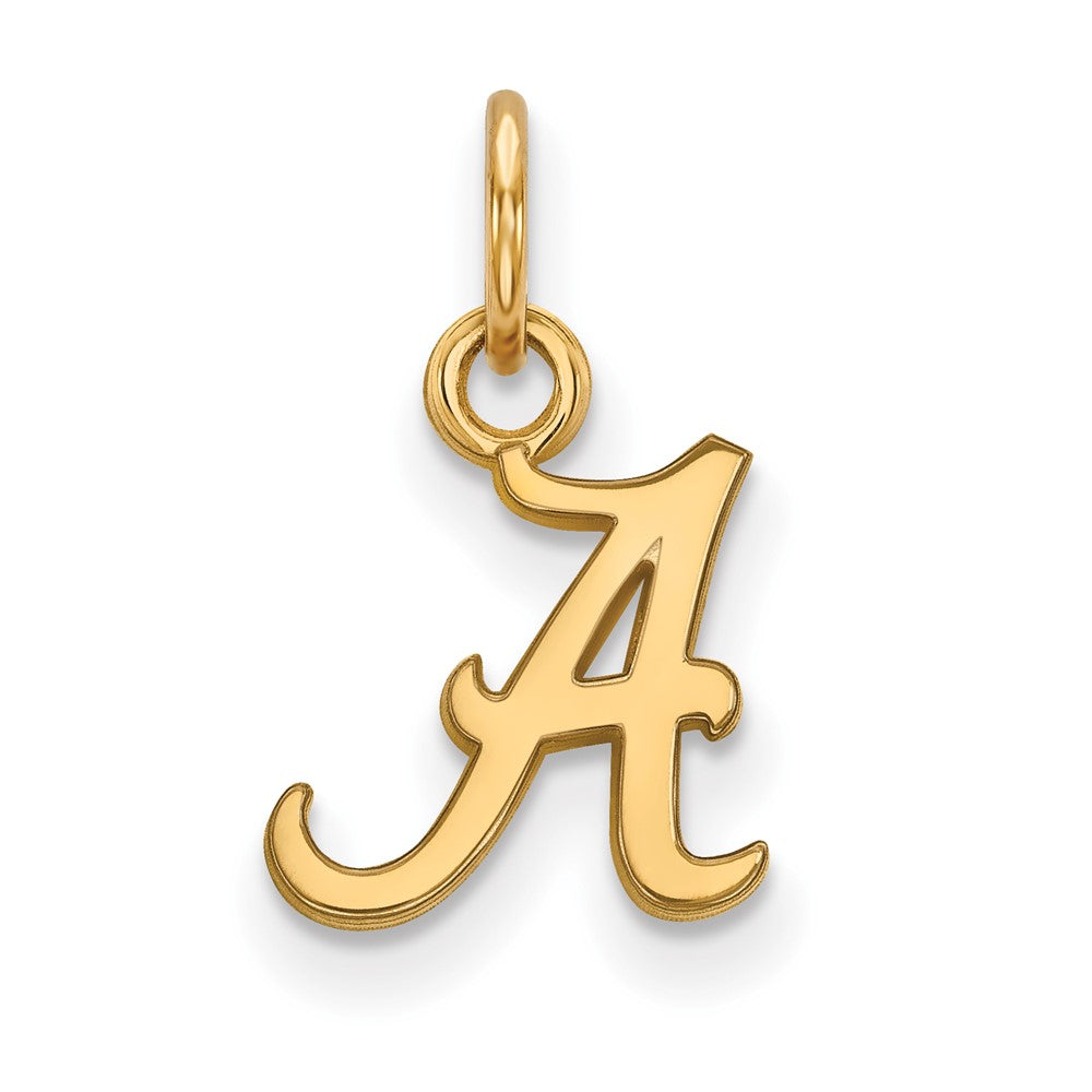 Sterling Silver Gold-plated LogoArt University of Alabama Letter A Extra Small Pendant