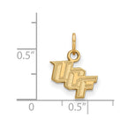 Sterling Silver Gold-plated LogoArt University of Central Florida U-C-F Extra Small Pendant