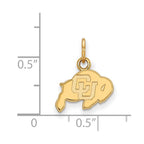10k Gold LogoArt University of Colorado Buffalo Extra Small Pendant