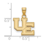 10k Gold LogoArt University of Evansville Purple Aces Small Pendant