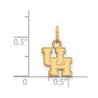 10k Gold LogoArt University of Houston U-H Extra Small Pendant