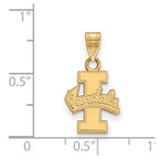 10k Gold LogoArt University of Idaho Vandals Small Pendant