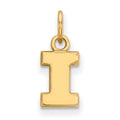 Sterling Silver Gold-plated LogoArt University of Illinois Letter I Extra Small Pendant