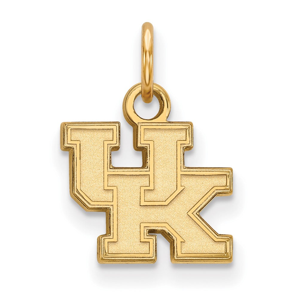 Sterling Silver Gold-plated LogoArt University of Kentucky U-K Extra Small Pendant