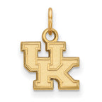 Sterling Silver Gold-plated LogoArt University of Kentucky U-K Extra Small Pendant