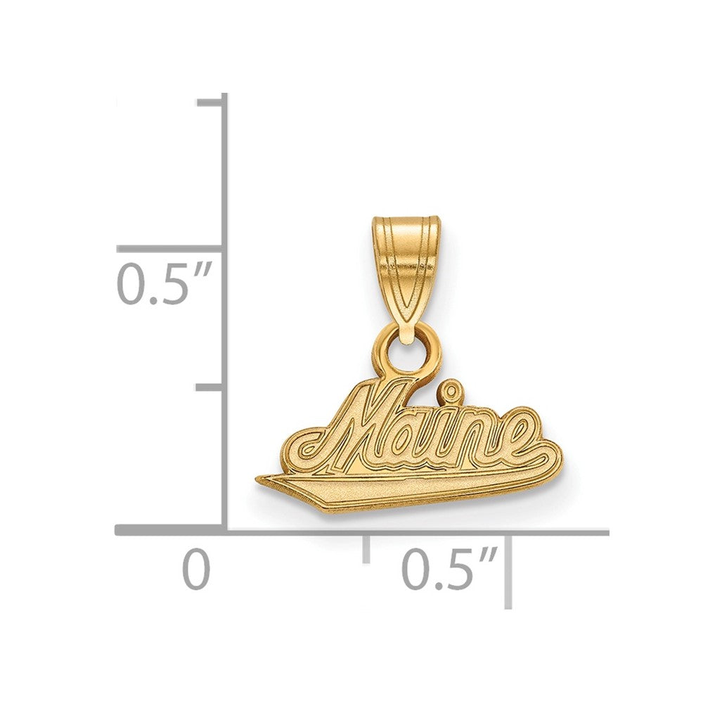Sterling Silver Gold-plated LogoArt University of Maine Small Pendant