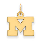 10k Gold LogoArt University of Michigan Letter M Extra Small Pendant