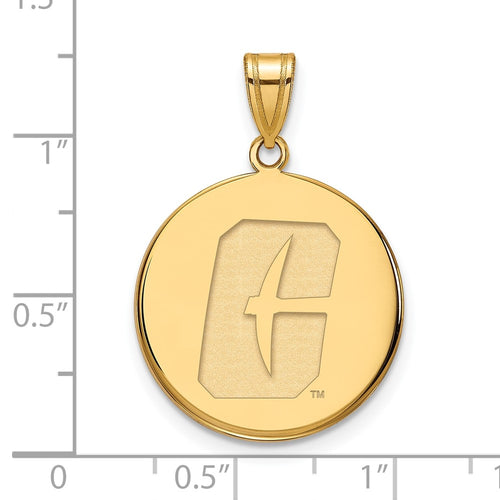 10k Gold LogoArt University of North Carolina at Charlotte 49ers Large Disc Pendant