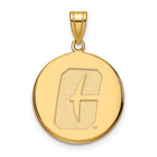 10k Gold LogoArt University of North Carolina at Charlotte 49ers Large Disc Pendant