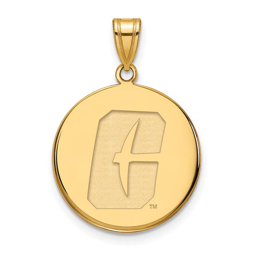 10k Gold LogoArt University of North Carolina at Charlotte 49ers Large Disc Pendant
