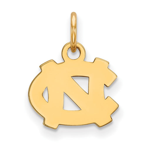 10k Gold LogoArt University of North Carolina N-C Extra Small Pendant
