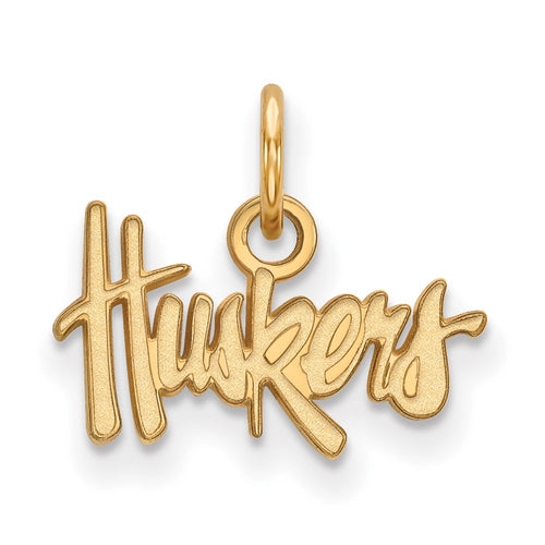 10k Gold LogoArt University of Nebraska Huskers Extra Small Pendant