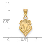 10k Gold LogoArt University of New Mexico Lobos Small Pendant