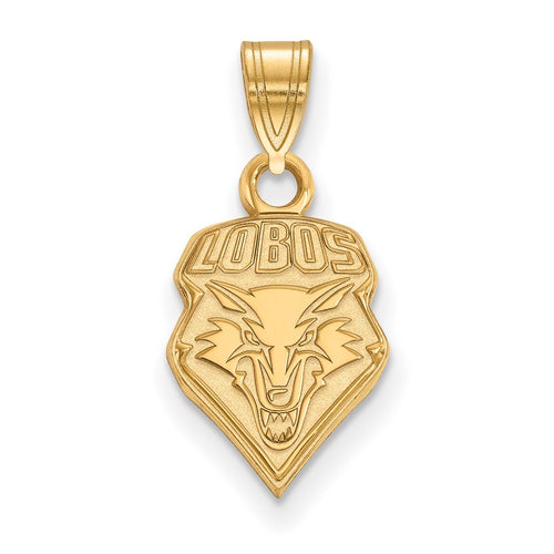 10k Gold LogoArt University of New Mexico Lobos Small Pendant