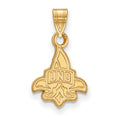 Sterling Silver Gold-plated LogoArt University of New Orleans U-N-O Small Pendant