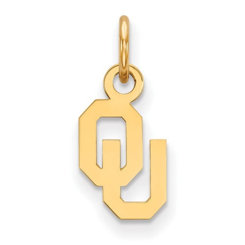 10k Gold LogoArt University of Oklahoma O-U Extra Small Pendant