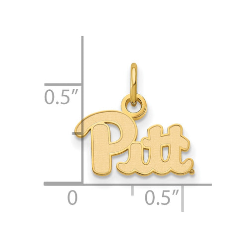 10k Gold LogoArt University of Pittsburgh Extra Small Pendant