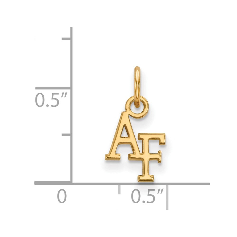 14k Gold LogoArt United States Air Force Academy A-F Extra Small Pendant